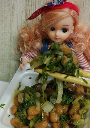 リカちゃん♡人参葉薬味納豆︎︎₍ᐢ‥ᐢ₎-レシピのメイン写真