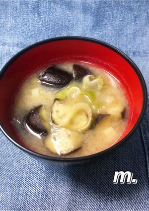 茄子のポカポカお味噌汁-レシピのメイン写真