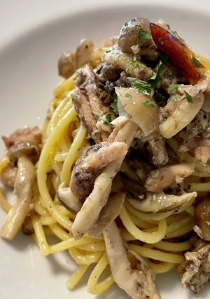オイルサーディンとしめじのパスタ-レシピのメイン写真