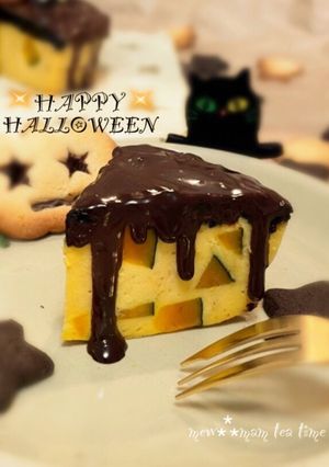 ハロウィン❣ 楽しいかぼちゃチーズケーキ-レシピのメイン写真