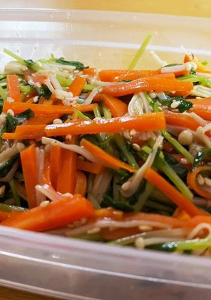 レンジで3分残り野菜の3色ナムル-レシピのメイン写真