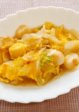 白菜とお麩の卵とじ-レシピのメイン写真