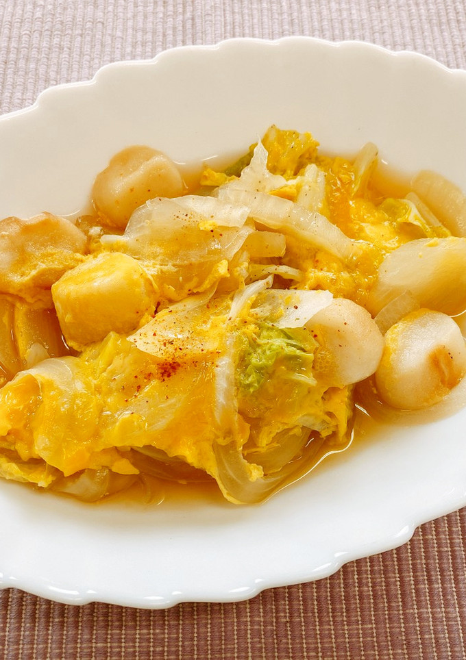 白菜とお麩の卵とじ-レシピのメイン写真