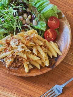10分でソイミートのトマトソースパスタ-レシピのメイン写真