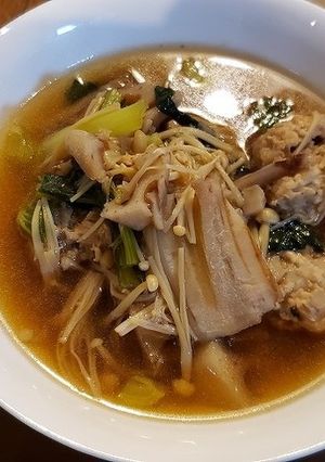レンコン団子と小松菜の中華風スープ-レシピのメイン写真
