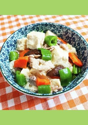 白い麻婆豆腐万願寺とうがらし入り-レシピのメイン写真