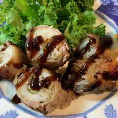รูปของ ちくわのロール巻き　お好み焼き風