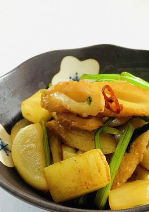 お箸が止まらない〜竹輪と蕪の甘辛炒め-レシピのメイン写真