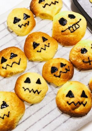 ハロウィンに！失敗なしの裏技メロンパン-レシピのメイン写真