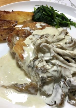 鶏モモの舞茸クリームソテー-レシピのメイン写真