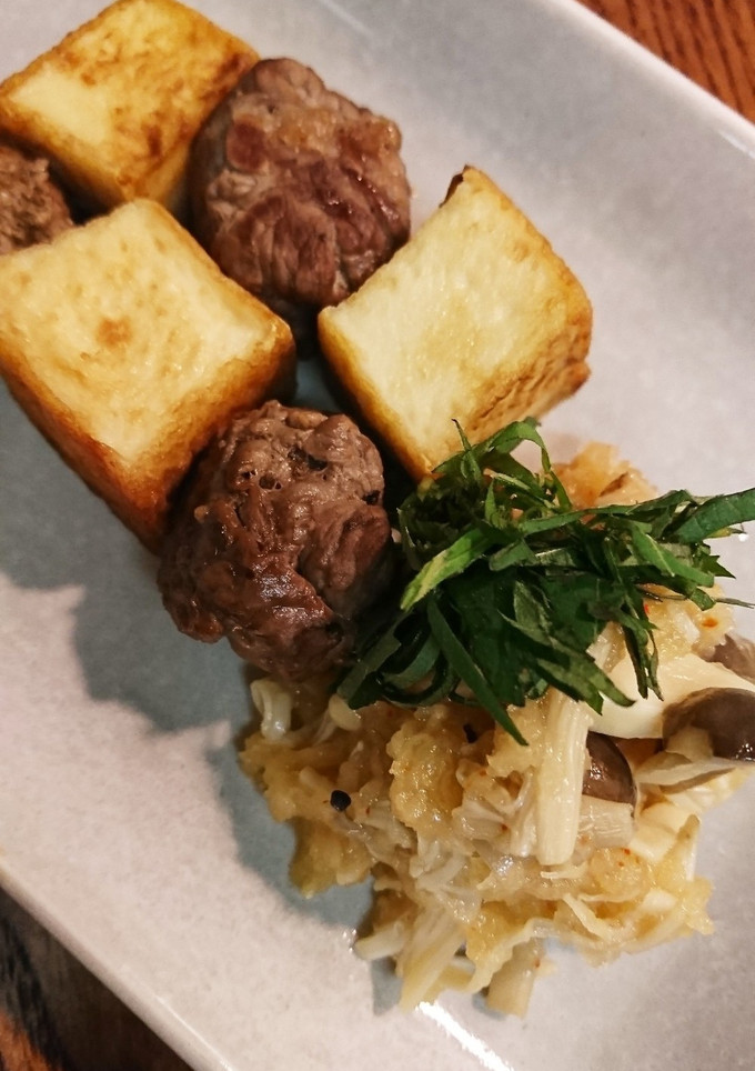 厚揚げと牛肉のおろしキノコ添え-レシピのメイン写真
