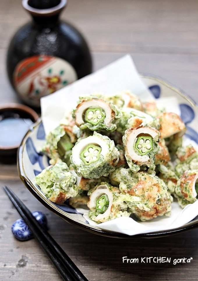 オクラIN★ちくわの磯辺揚げ-レシピのメイン写真
