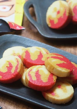 鬼滅の刃・煉獄風♪アイスボックスクッキー-レシピのメイン写真