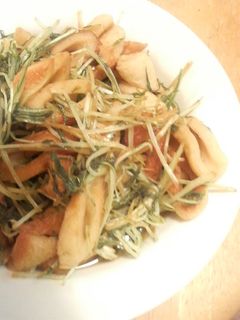 簡単!ちくわ水菜炒め-レシピのメイン写真