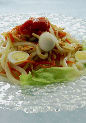 すし酢風味の冷やしサラダうどん-レシピのメイン写真