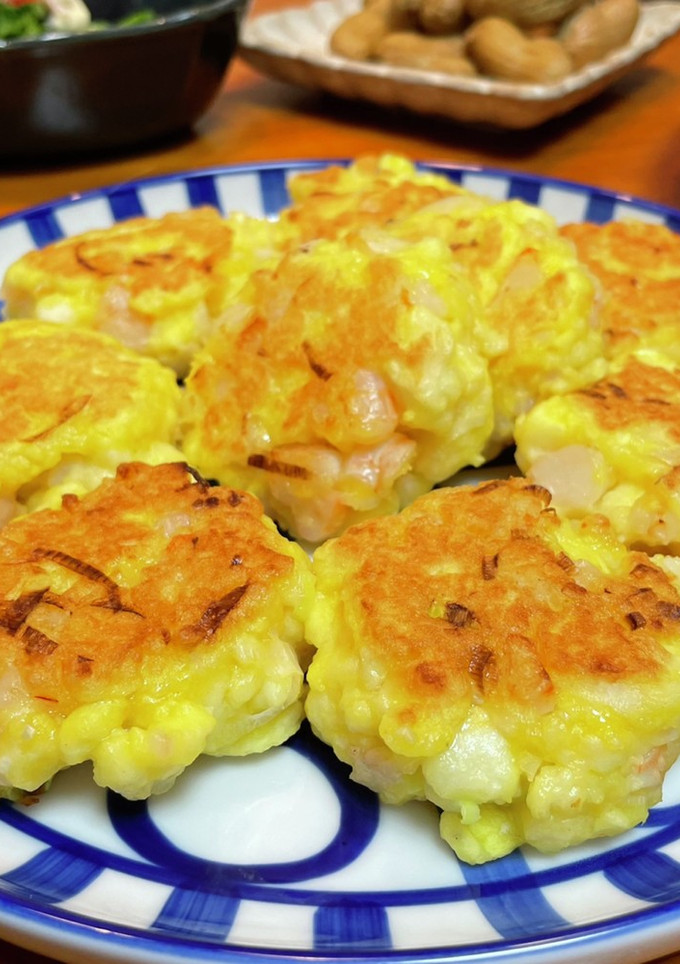 はんぺんと海老のふんわり焼き-レシピのメイン写真