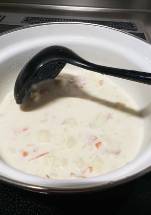 残ったポテトサラダで即席あったかスープ!-レシピのメイン写真