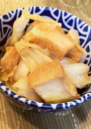 簡単！厚揚げとキャベツの煮物-レシピのメイン写真