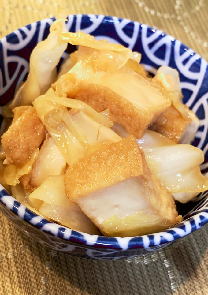 簡単！厚揚げとキャベツの煮物-レシピのメイン写真