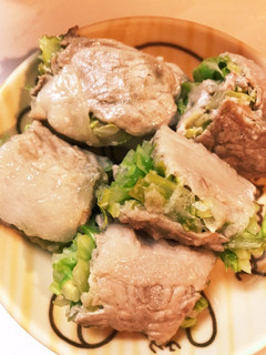 肉巻きキャベツのアヒージョ-レシピのメイン写真