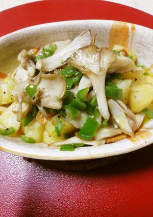 フライパンで!舞茸とポテトのアヒージョ風-レシピのメイン写真