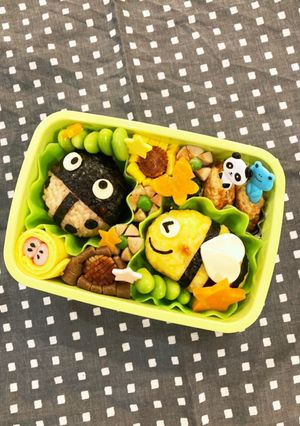 キャラ弁　てんとう虫＆ミツバチ-レシピのメイン写真