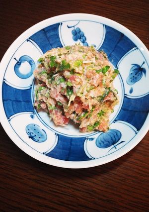 簡単☆かいわれと大葉のねぎとろ和え-レシピのメイン写真