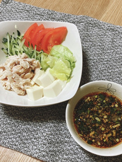 分量簡単♪レンチンでバンバンジーサラダ-レシピのメイン写真