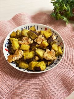 めっちゃ簡単!鶏肉とさつまいもの炒め物-レシピのメイン写真