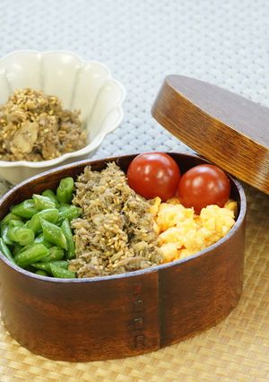 サバ缶そぼろの三色弁当【枚方キッチン】-レシピのメイン写真