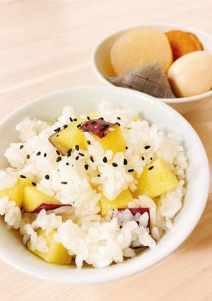 薩摩芋の炊き込みご飯(取り分け離乳食)-レシピのメイン写真