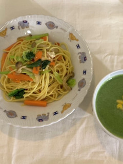 ☆具だくさんパスタとほうれん草スープ☆-レシピのメイン写真