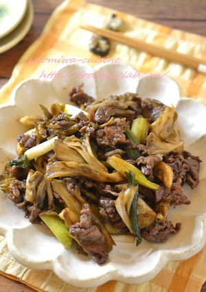 舞茸と牛肉のすき焼き風炒め☆お肉柔らか！-レシピのメイン写真