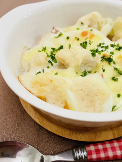 【低糖質】カリフラワーのふんわりグラタン-レシピのメイン写真