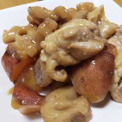 A picture of 鶏と根菜のマヨ照り炒め.