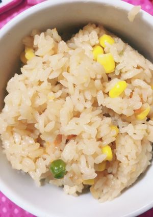 グリーンピースとコーンの炊き込みご飯！-レシピのメイン写真