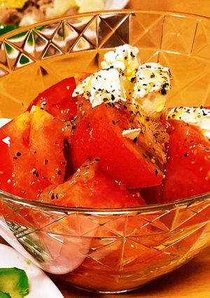 簡単トマトのクリームチーズサラダ-レシピのメイン写真