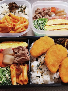 高校生息子&旦那弁当(10/20)-レシピのメイン写真