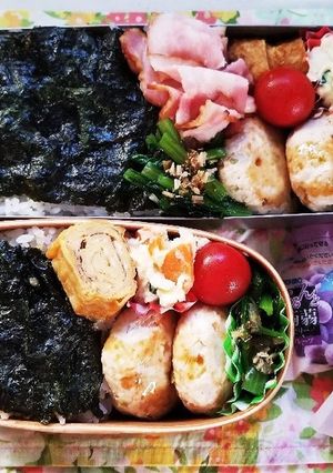 つくねバーグのり弁(10.20)-レシピのメイン写真