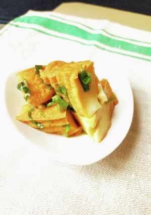 長ネギの緑の所に困ったら、厚揚げ煮-レシピのメイン写真