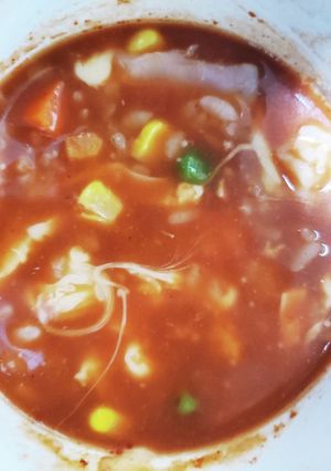 野菜ジュースの簡単レンジリゾット-レシピのメイン写真