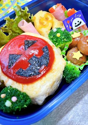 ハロウィンオムライス弁当-レシピのメイン写真