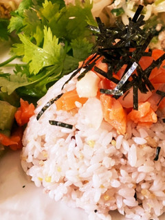 サーモンとべったら漬けの簡単チラシ寿司-レシピのメイン写真