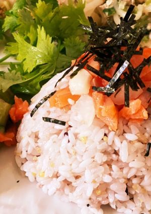 サーモンとべったら漬けの簡単チラシ寿司-レシピのメイン写真