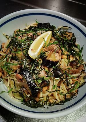 納豆パスタ〜w❨(@≧↺≦@)❩ノ-レシピのメイン写真