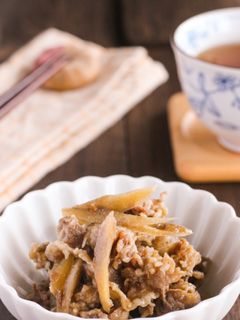 レンジで簡単!牛肉とごぼうのしぐれ煮-レシピのメイン写真