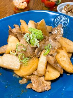 豚バラと長芋のガリバタポン酢炒め-レシピのメイン写真