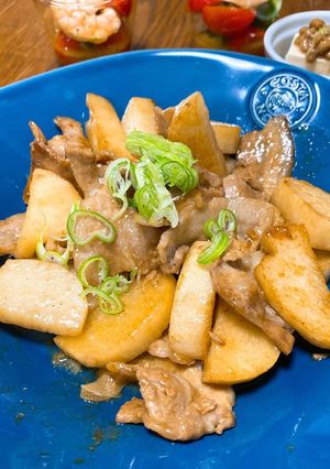 豚バラと長芋のガリバタポン酢炒め-レシピのメイン写真