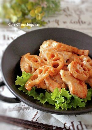 鶏と蓮根の味噌炒め、山椒風味-レシピのメイン写真