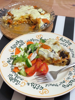 餃子の皮使用 レンジで簡単ラザニア風-レシピのメイン写真